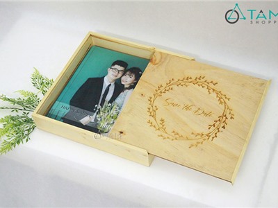 Hộp gỗ đựng Album cưới khổ 30x30cm